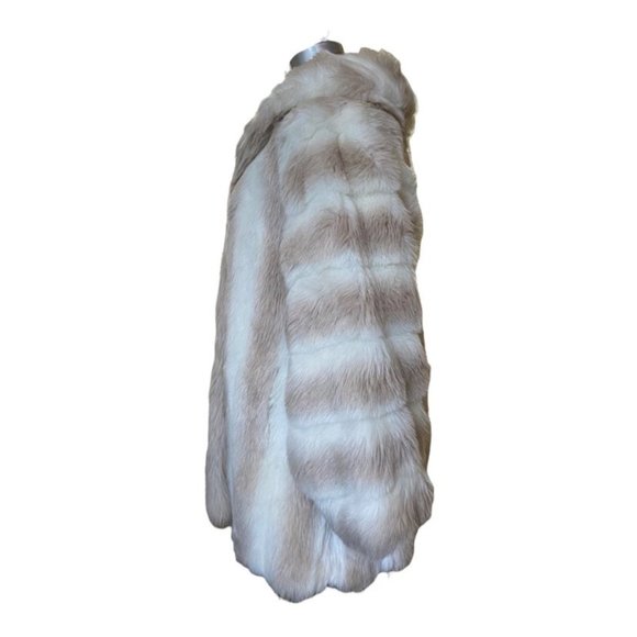 Vintage 1980 Jordache Faux Fur Coat Ombre USA size 11/12 - Picture 4 of 13